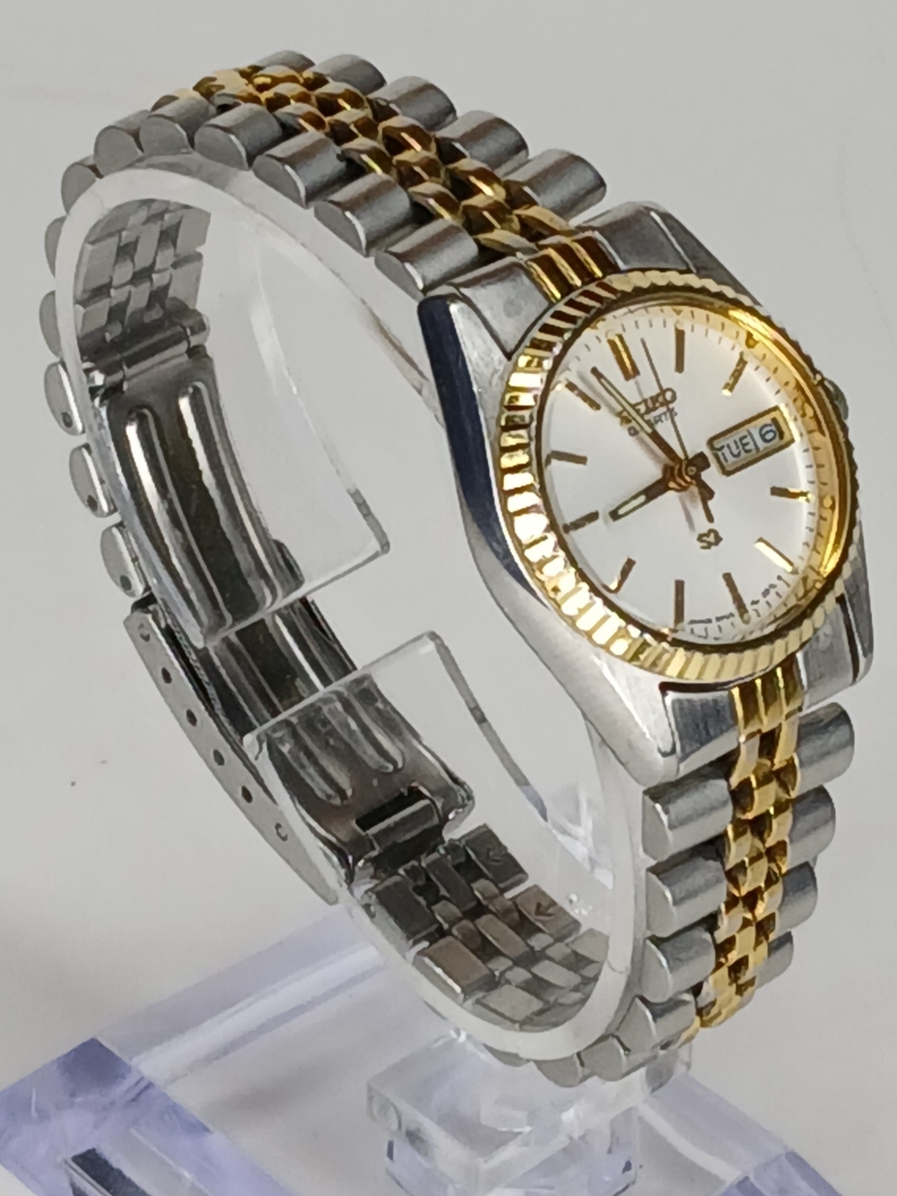 Seiko Two-Tone Silver and Gold Women's Bracelet Watch